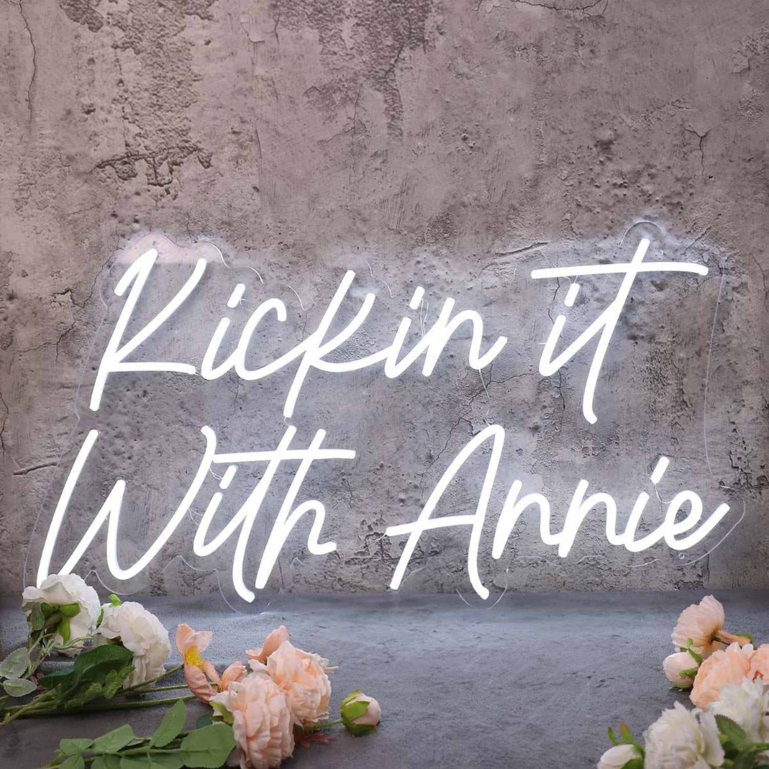 Kickin It With Annie White Led Neon Sign - Shineneon