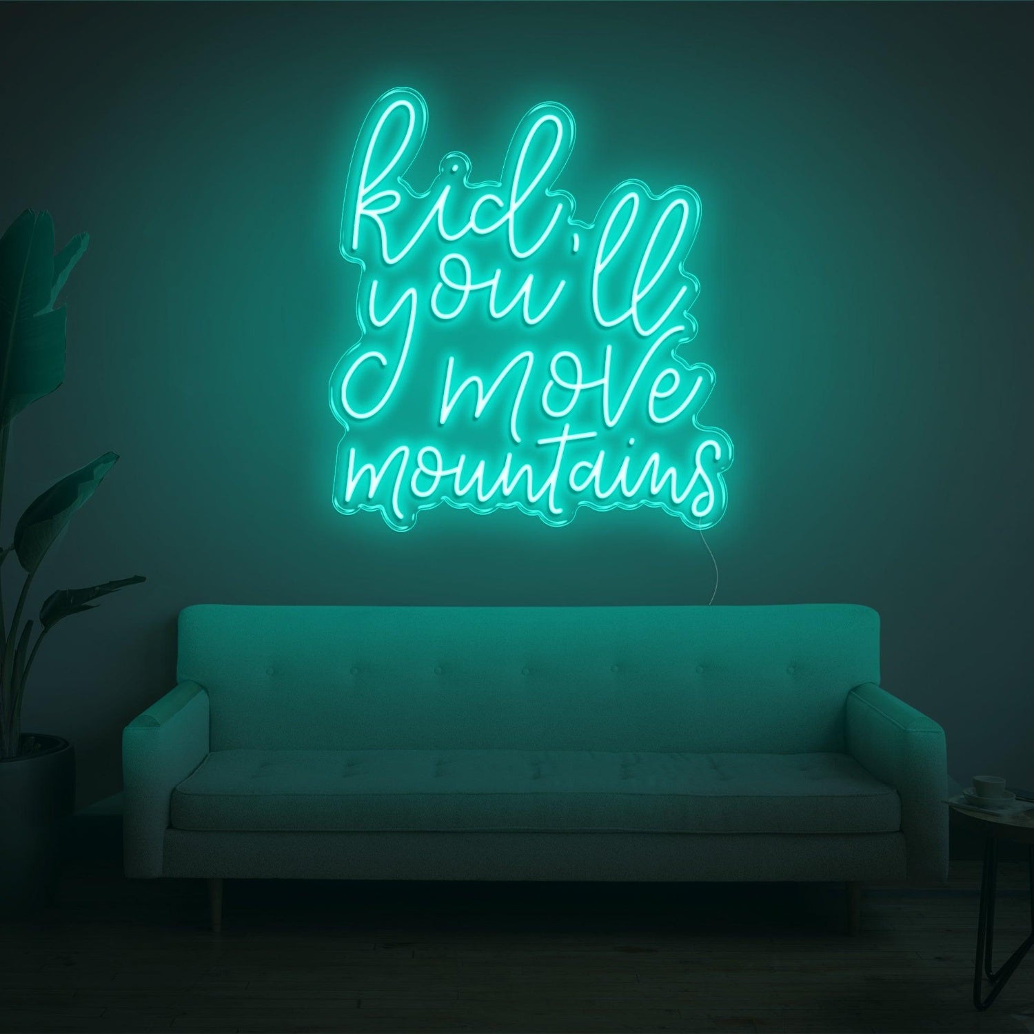 Kid Youll Move Mountains Purple Inspirational Led Neon Sign For Indoor Home Decor | Shineneon
