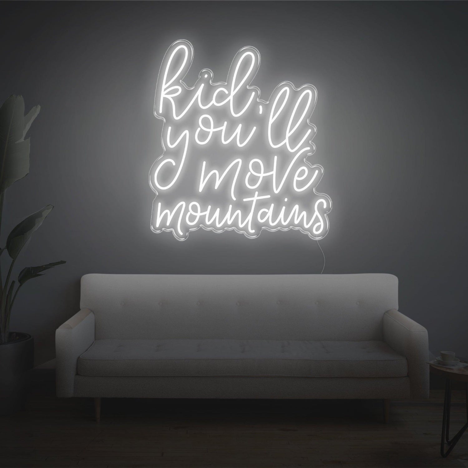 Kid Youll Move Mountains Purple Inspirational Led Neon Sign For Indoor Home Decor | Shineneon