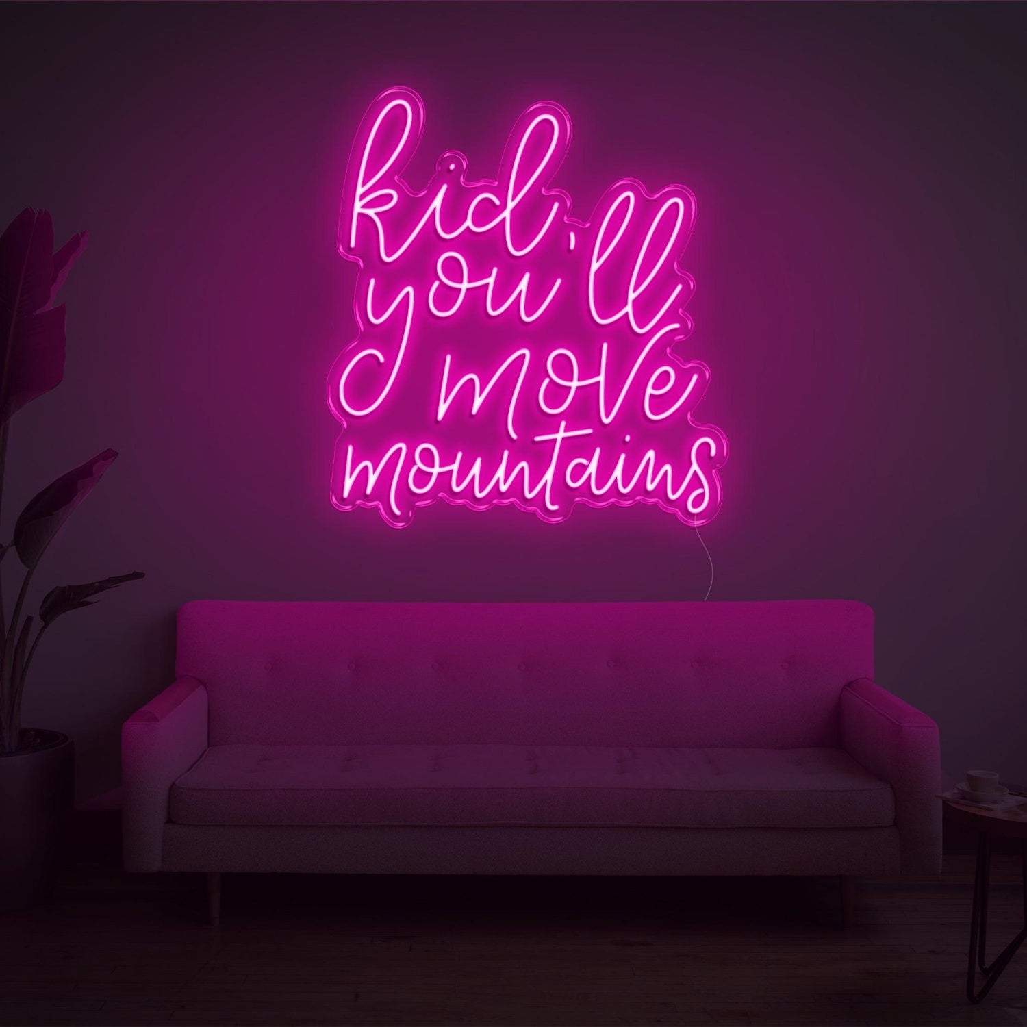 Kid Youll Move Mountains Purple Inspirational Led Neon Sign For Indoor Home Decor | Shineneon