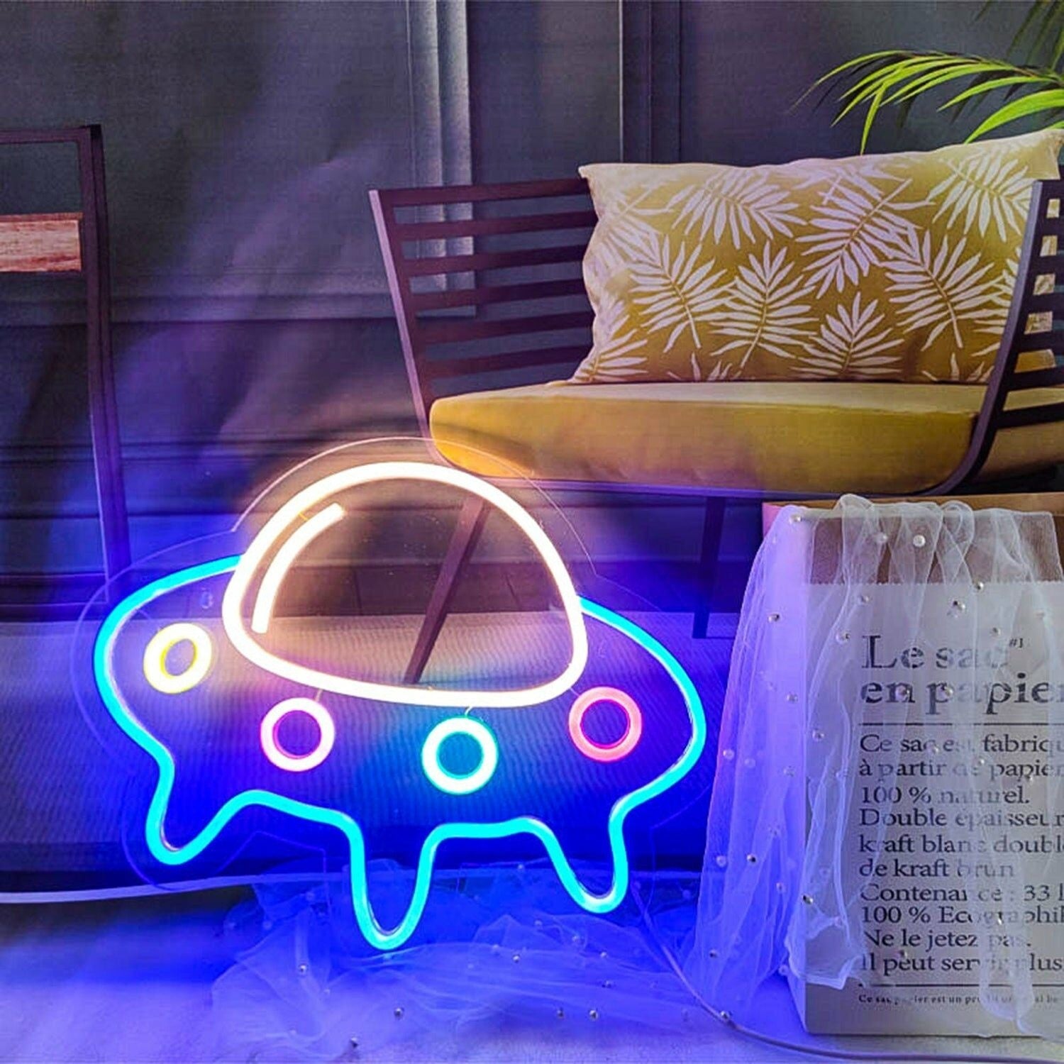 Kids Room Parties Ufo Cute Space Led Neon Sign | Shineneon