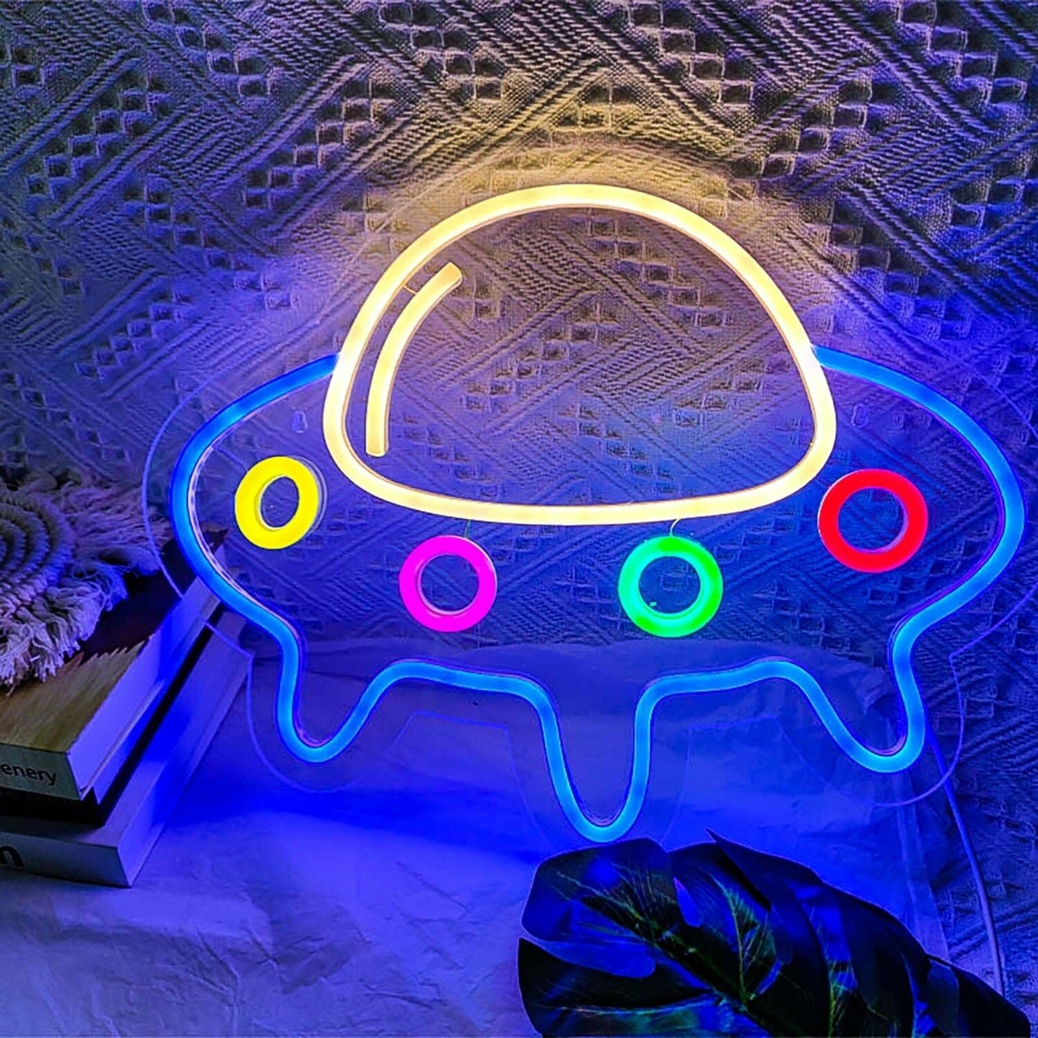 Kids Room Parties Ufo Cute Space Led Neon Sign | Shineneon