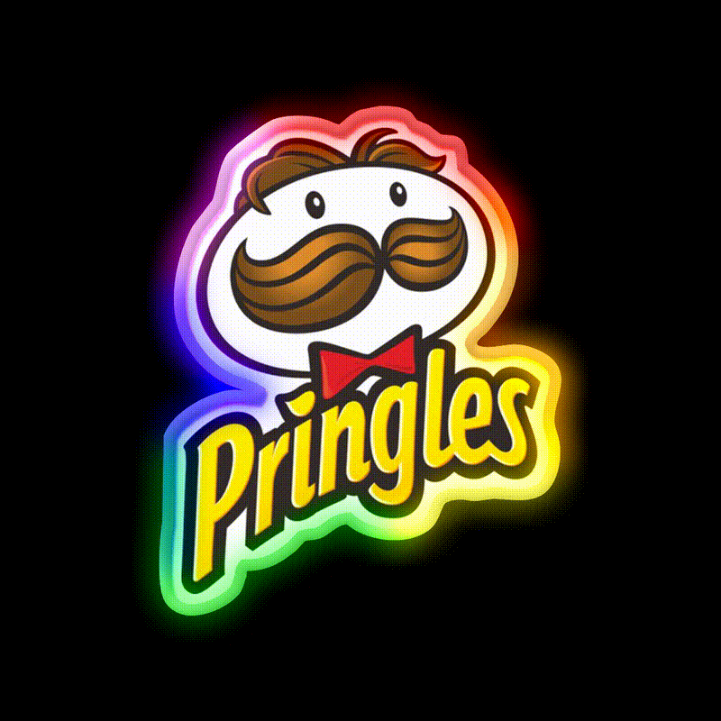 Kids Snack Potato Snack Food Led Neon Sign Rgb Color