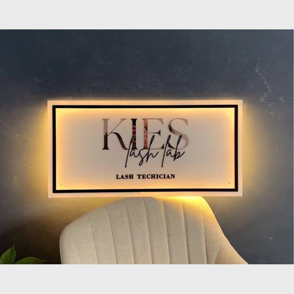Kies Salon Acrylic Business Logo Sign - Shineneon