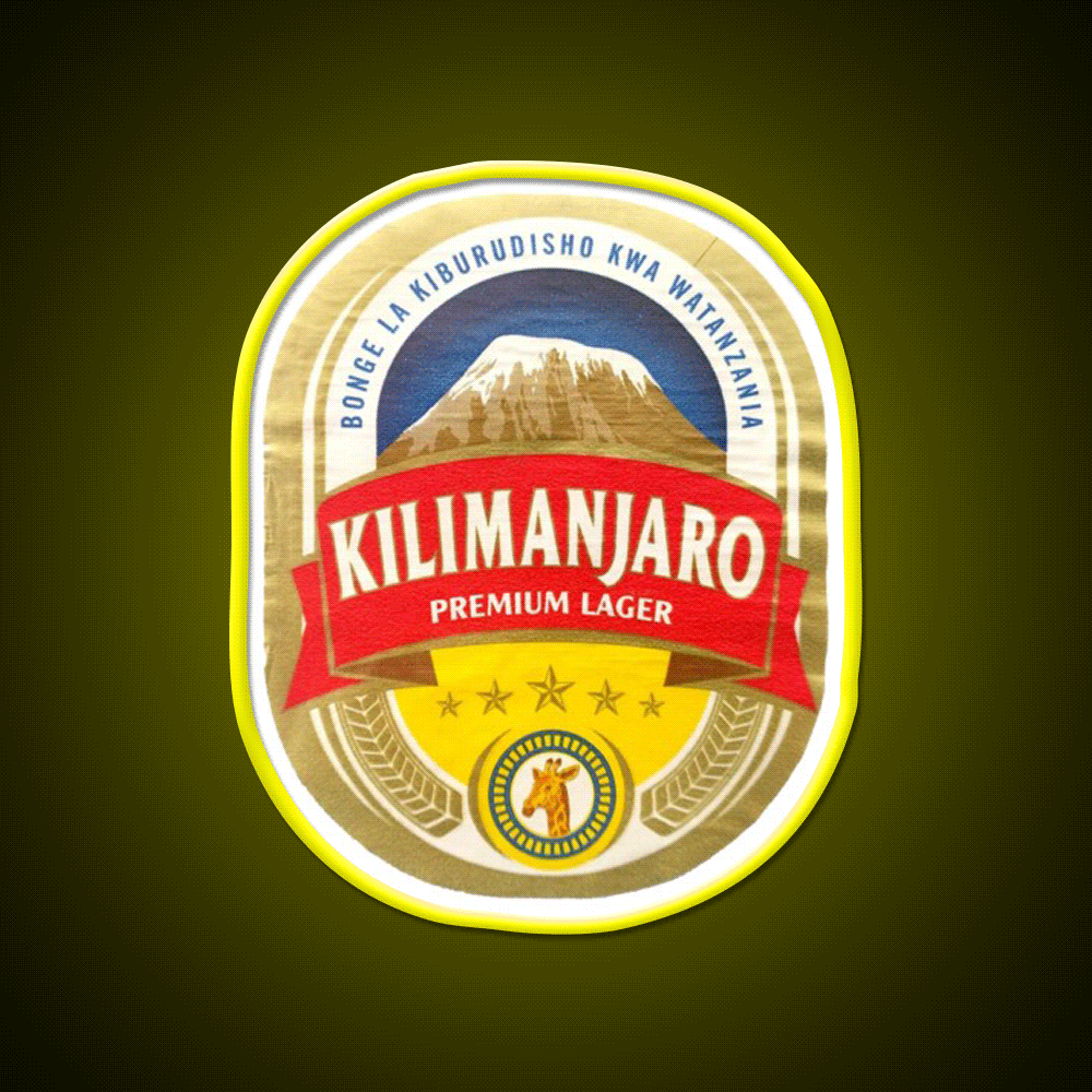 Kilimanjaro Beer Bar Decor Led Neon Sign Rgb Color - Custom LED neon sign front view