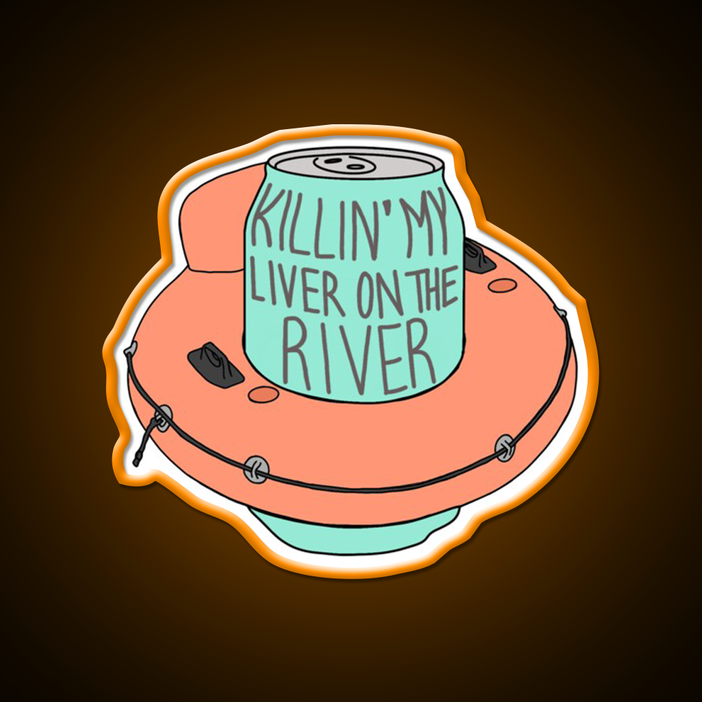 Killin My Liver On The River Beer Bar Decor Led Neon Sign Rgb Color - LED neon sign view 6