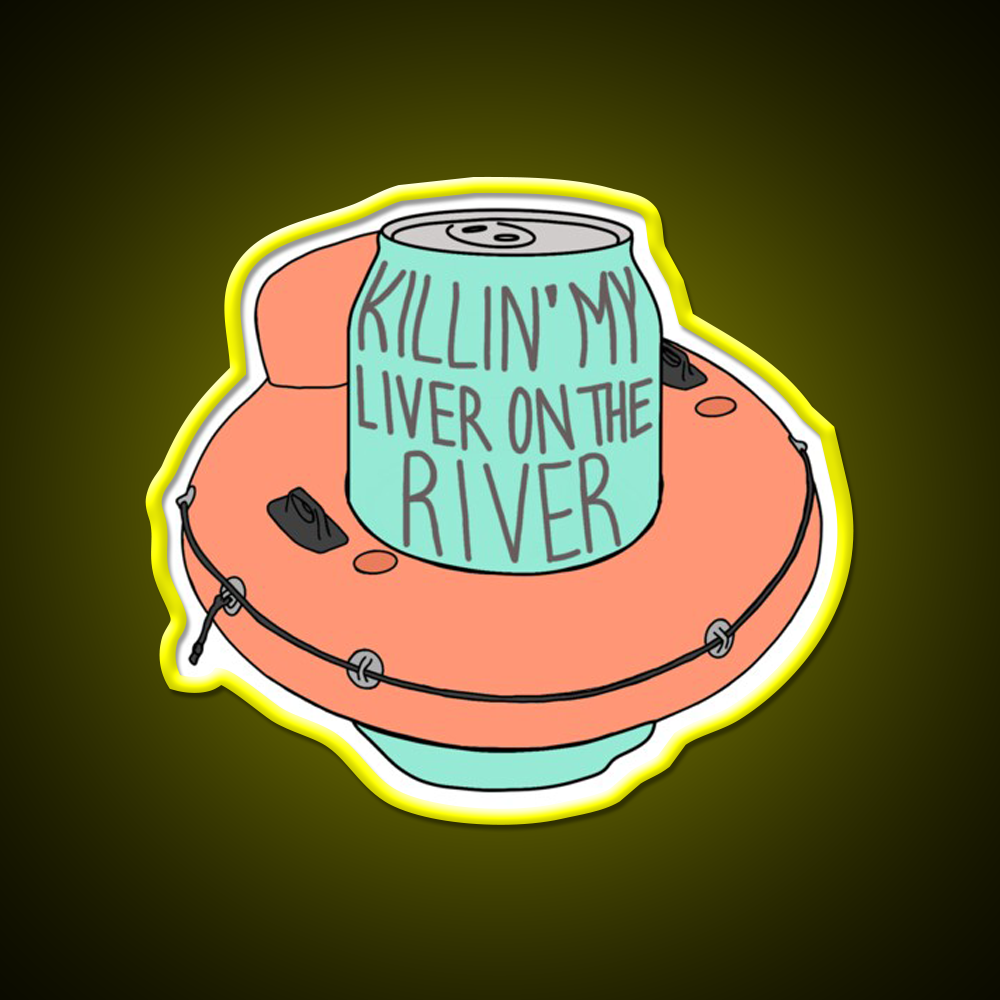 Killin My Liver On The River Beer Bar Decor Led Neon Sign Rgb Color - LED neon sign view 7