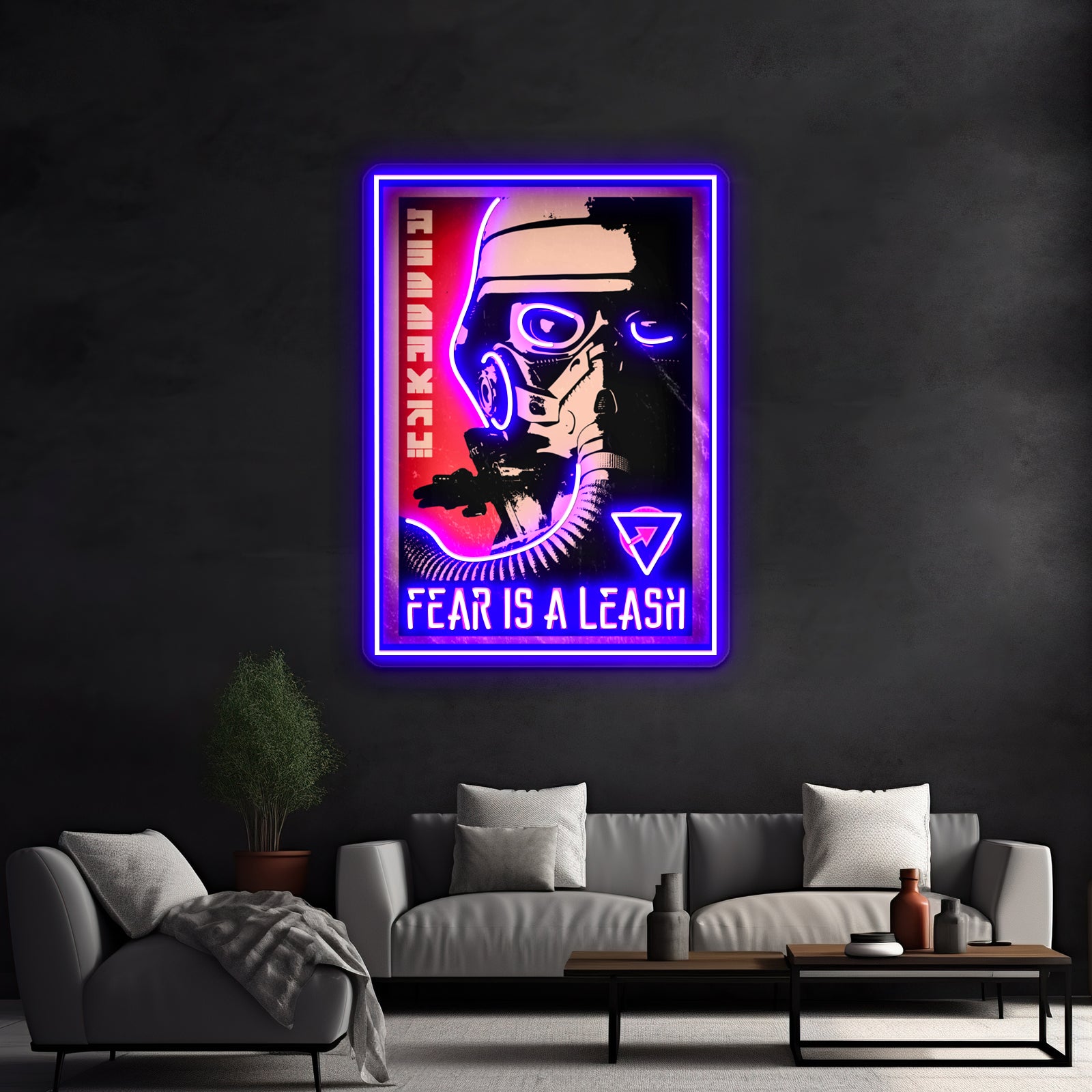 Killzone Propaganda Poster Artwork Neon Signs For Sale - Neon sign mounted on wall in room
