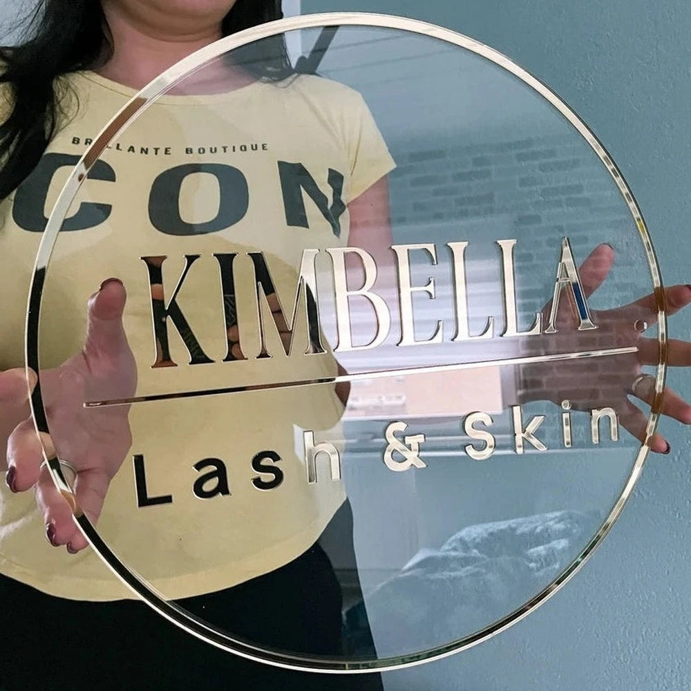 Kimbella Lash Skin Acrylic Business Logo Sign