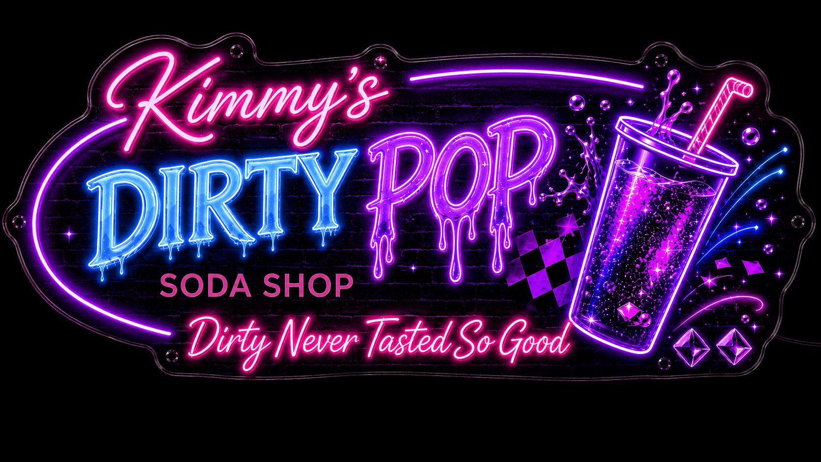 Kimmy's Dirty Pop Soda Shop Custom Led Neon Sign - Shineneon