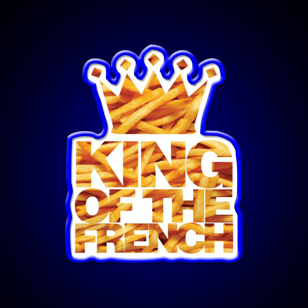 King Of The French Fast Food Led Neon Sign For Burger Place Rgb Color - Shineneon