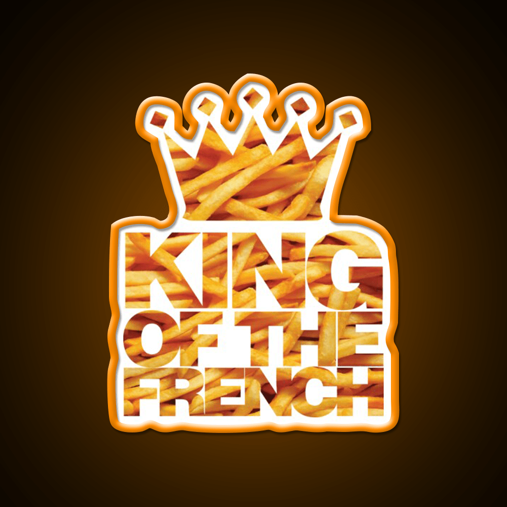 King Of The French Fast Food Led Neon Sign For Burger Place Rgb Color - Shineneon