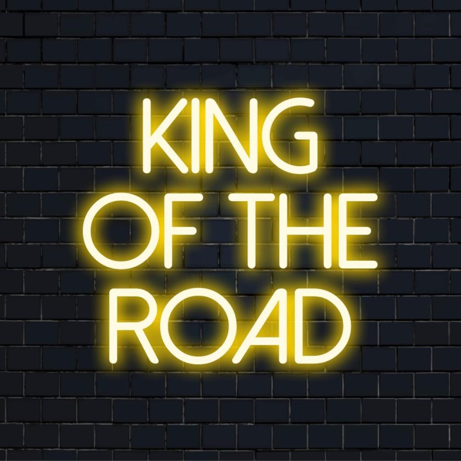King Of The Road Yellow Led Neon Sign For Bar Restaurant Wall Decor | Shineneon