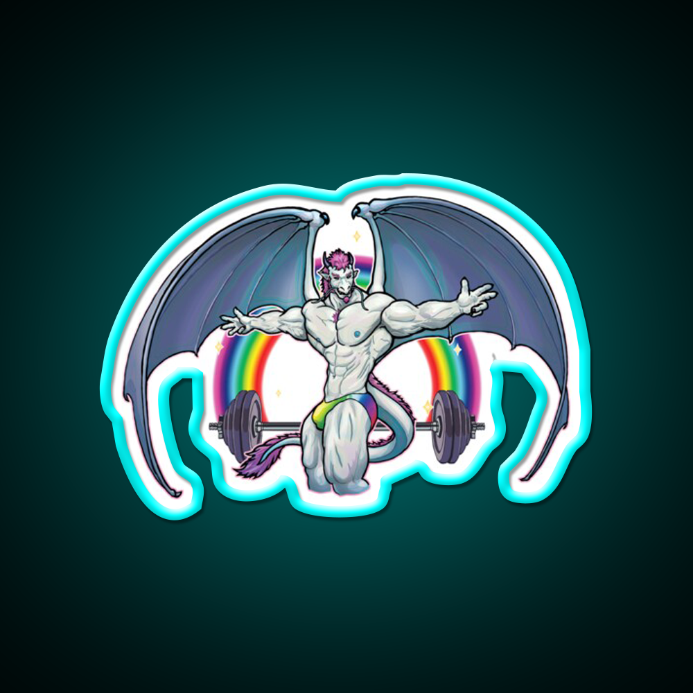 King Of Wings Gym Fitness Led Neon Sign Rgb Color