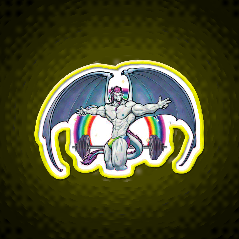 King Of Wings Gym Fitness Led Neon Sign Rgb Color