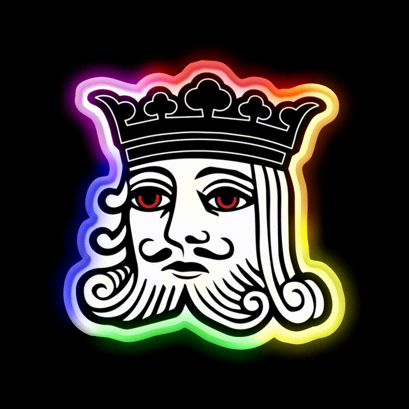 King Pen Thc Oil Logo Vape Hemp Inspired Green Leaf Led Neon Sign Rgb Color