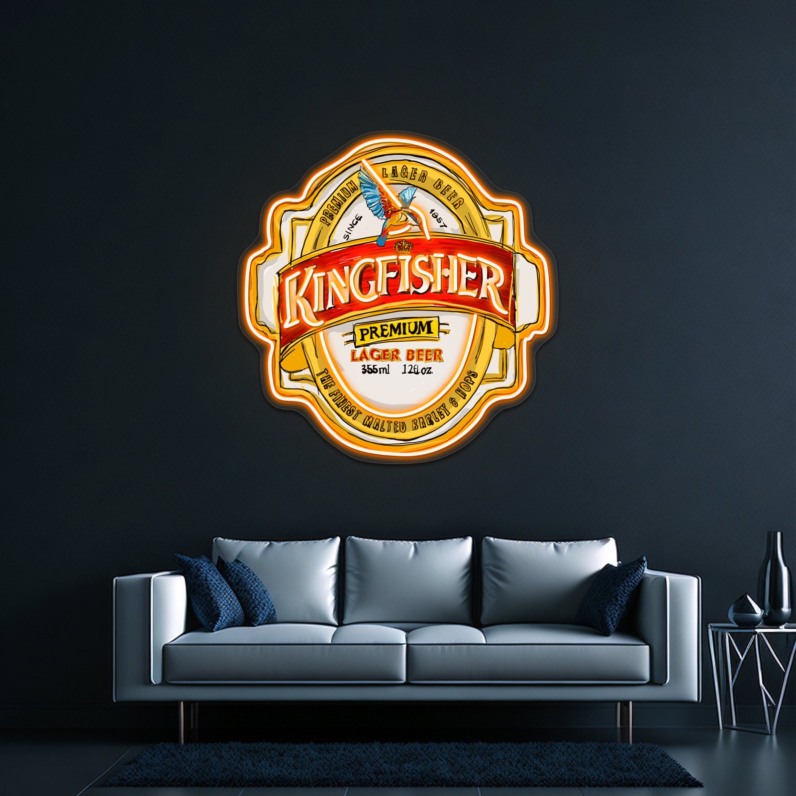Kingfisher Lager Pop Artwork Neon Signs For Sale