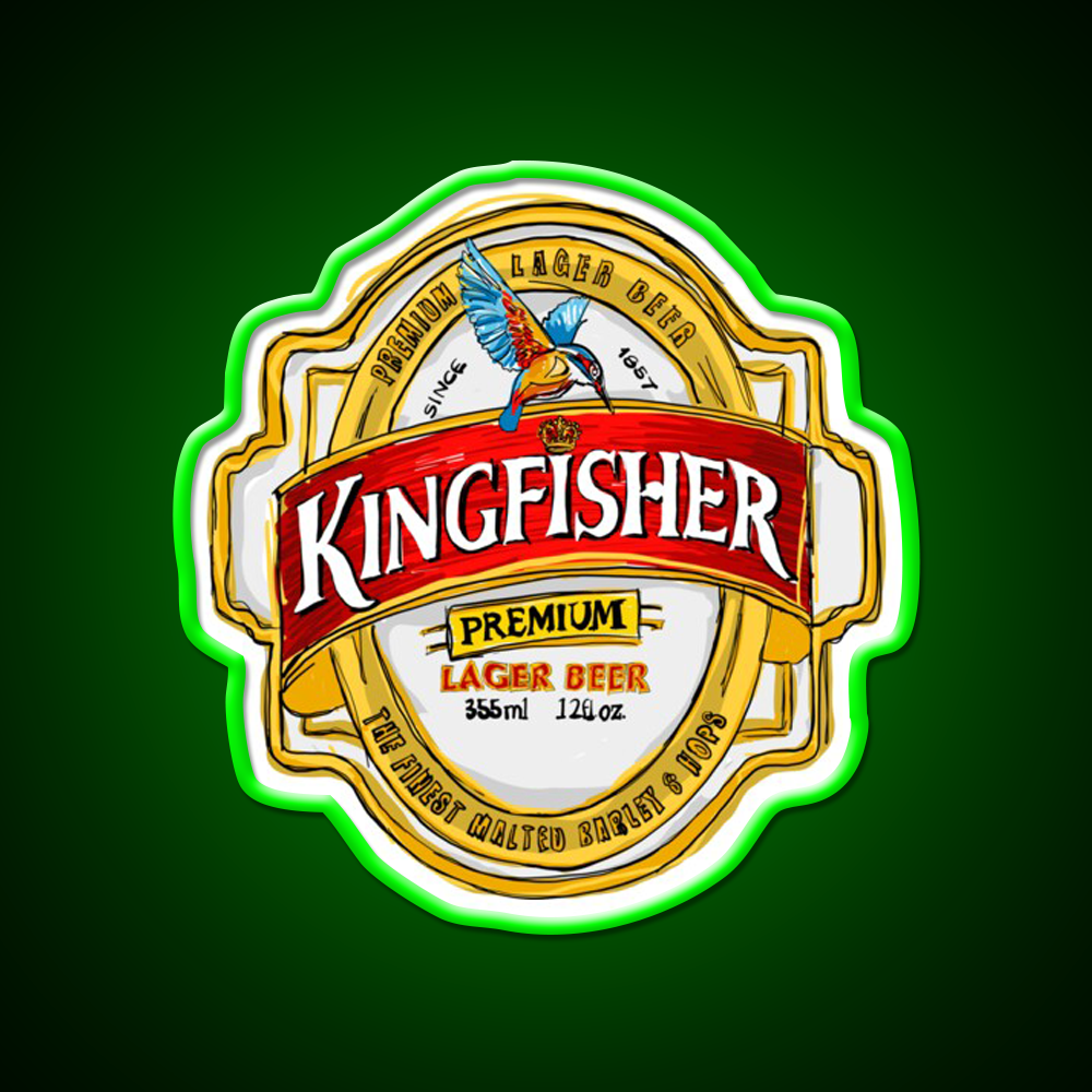 Kingfisher Lager Pop Beer Bar Decor Led Neon Sign Rgb Color - LED neon sign view 8