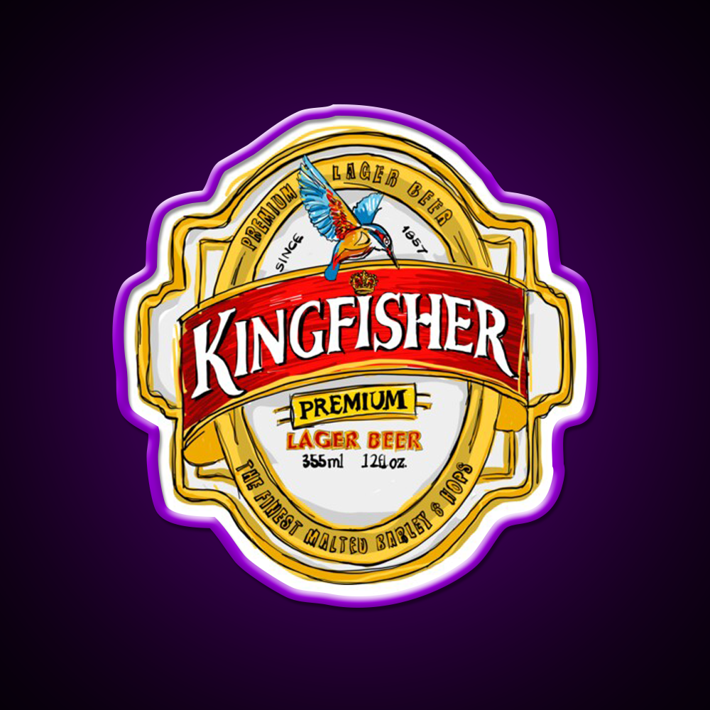 Kingfisher Lager Pop Beer Bar Decor Led Neon Sign Rgb Color - LED neon sign view 9