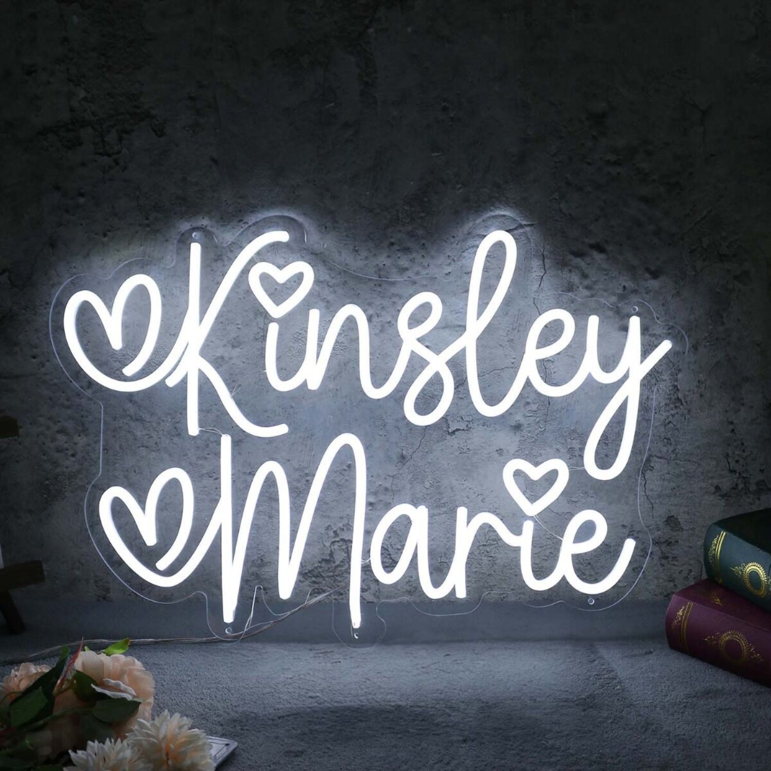 Kinsley Marie White Led Neon Sign - Shineneon
