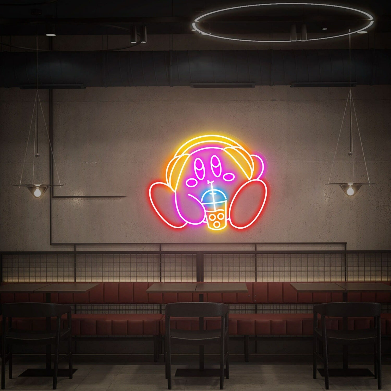 Kirby Drink Bubble Tea Led Neon Sign | Shineneon