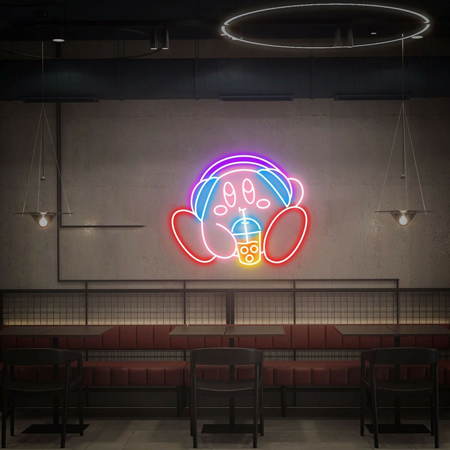 Kirby Drink Bubble Tea Led Neon Sign | Shineneon