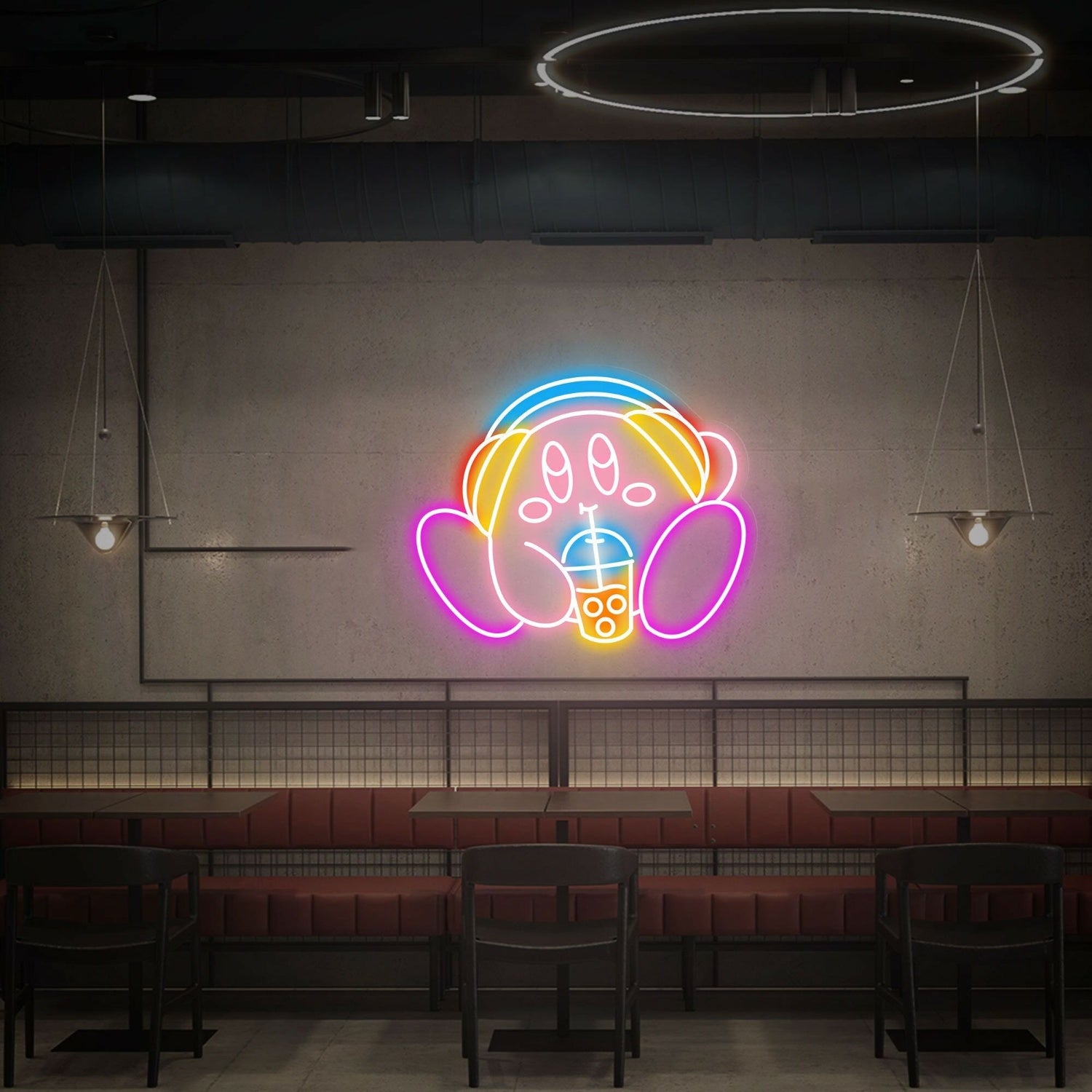 Kirby Drink Bubble Tea Led Neon Sign | Shineneon