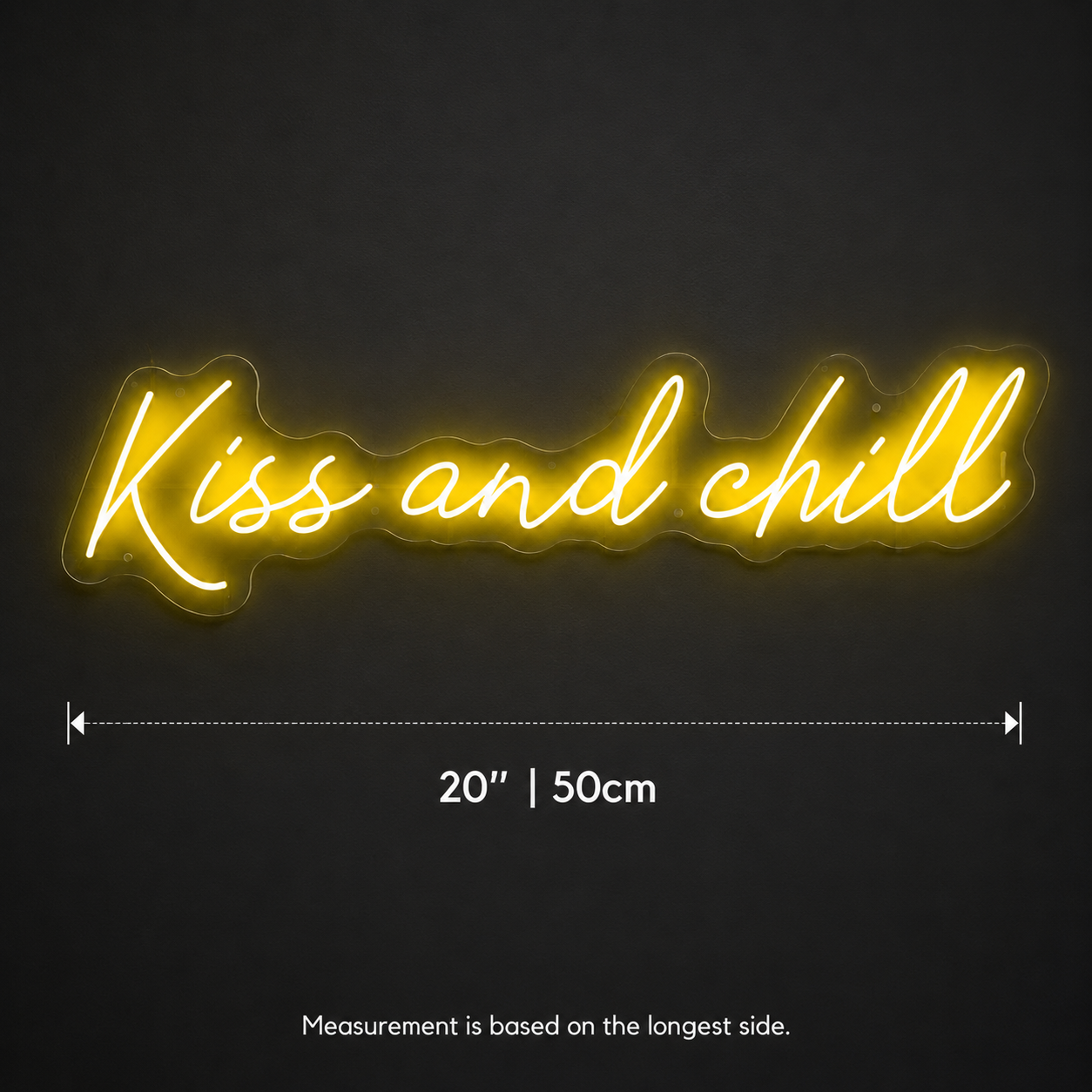 Kiss And Chill LED Neon Sign - 04 Size Image