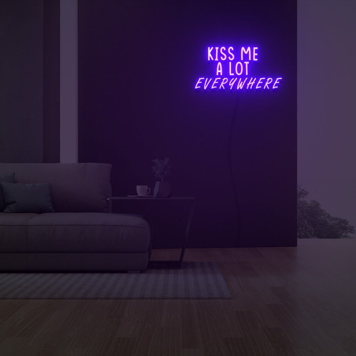 Kiss Me A Lot Everywhere Neon Sign For Home Party | Shineneon