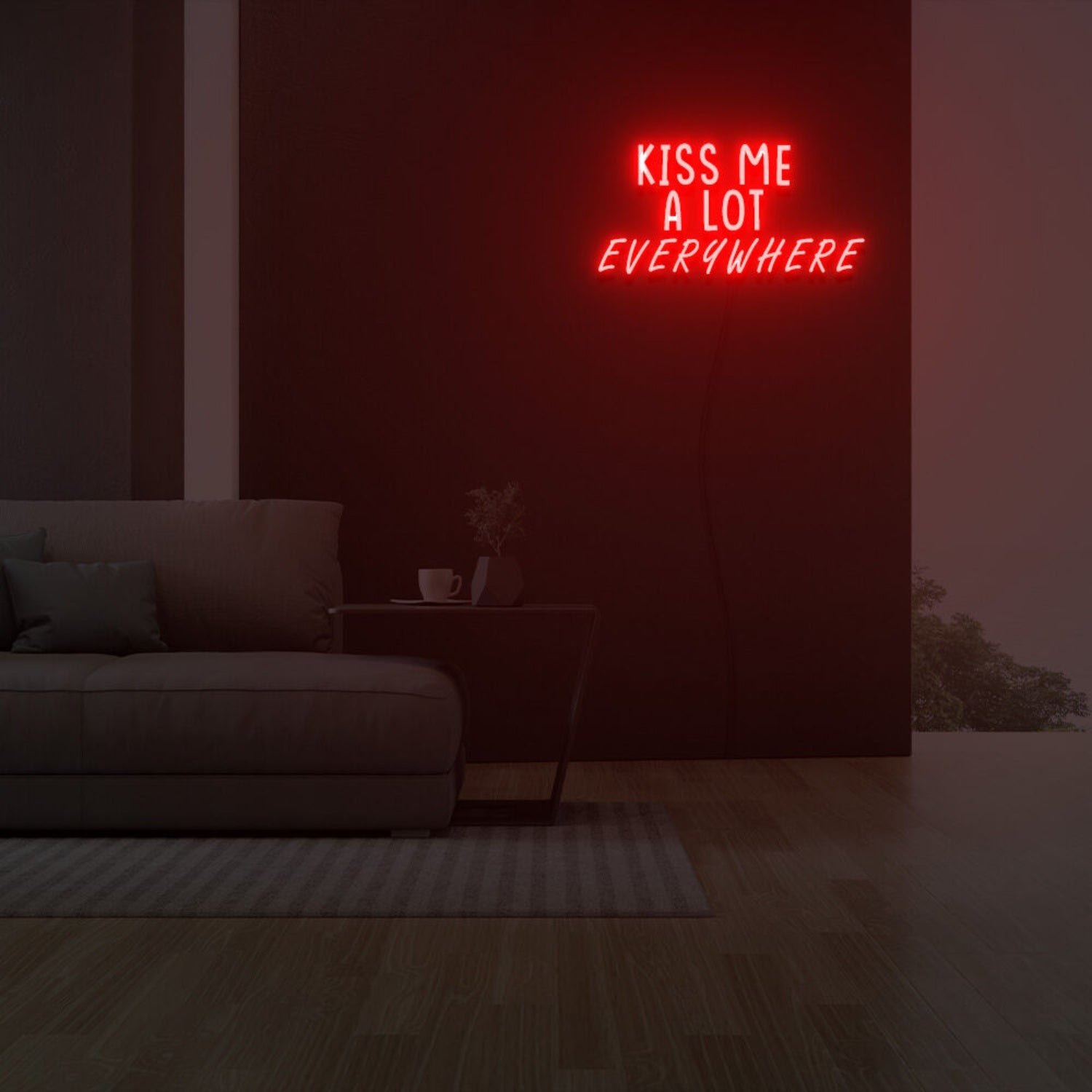 Kiss Me A Lot Everywhere Neon Sign For Home Party | Shineneon