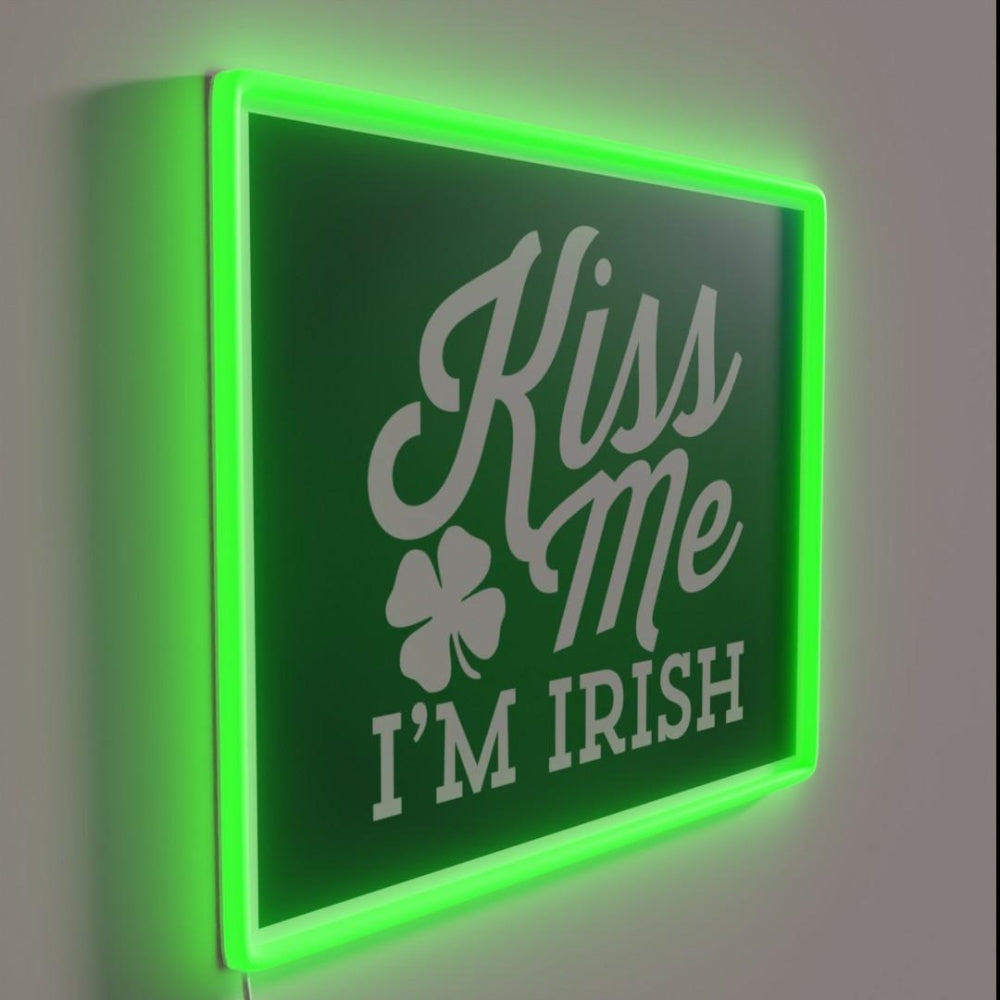 Kiss Me I M Irish Rgb Led Neon Sign Bar Decor