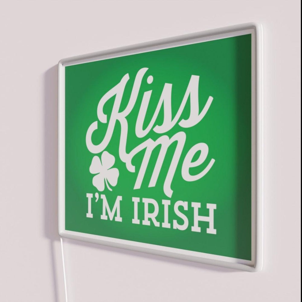 Kiss Me I M Irish Rgb Led Neon Sign Bar Decor