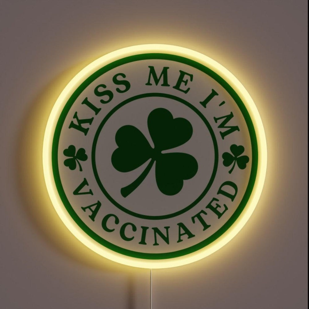 Kiss Me Im Vaccinated Rgb Led Neon Sign - Custom LED neon sign front view