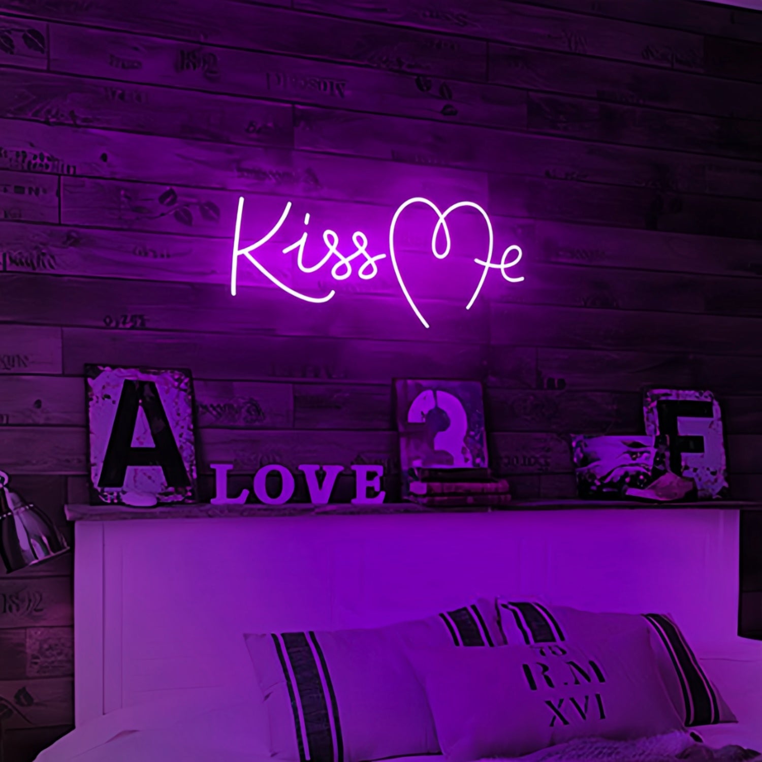 Kiss Me Neon Art Sign Add A Touch Of Romance To Your Space | Shineneon