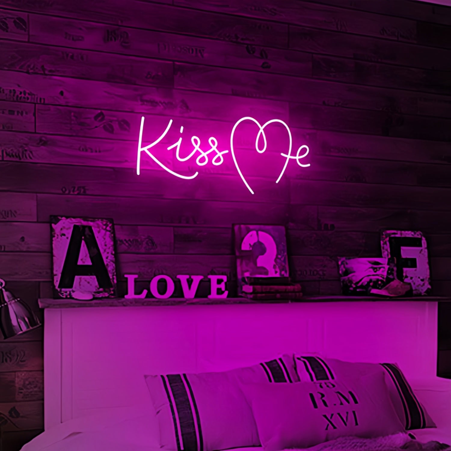 Kiss Me Neon Art Sign Add A Touch Of Romance To Your Space | Shineneon