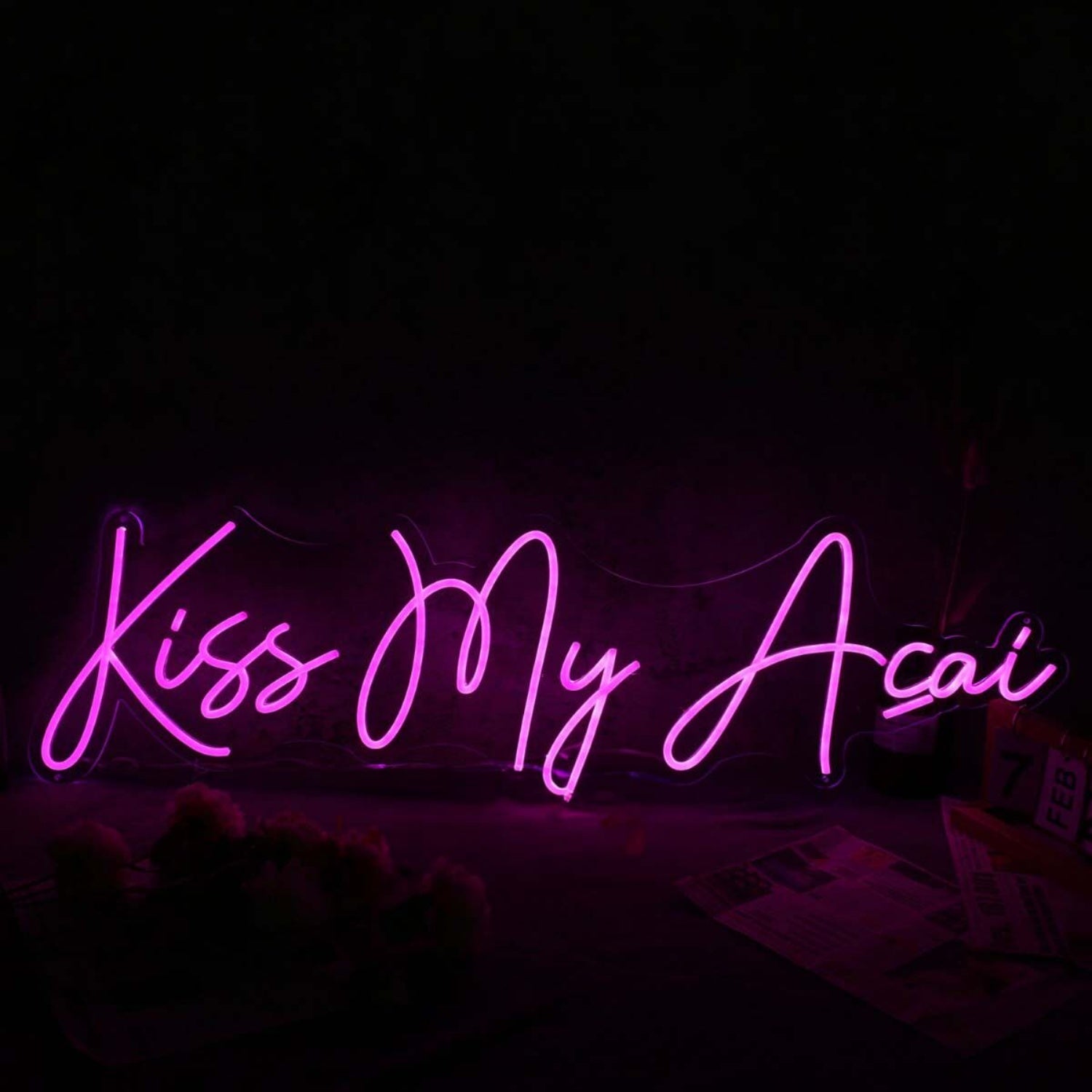 Kiss My Acai Pink Led Neon Sign | Shineneon