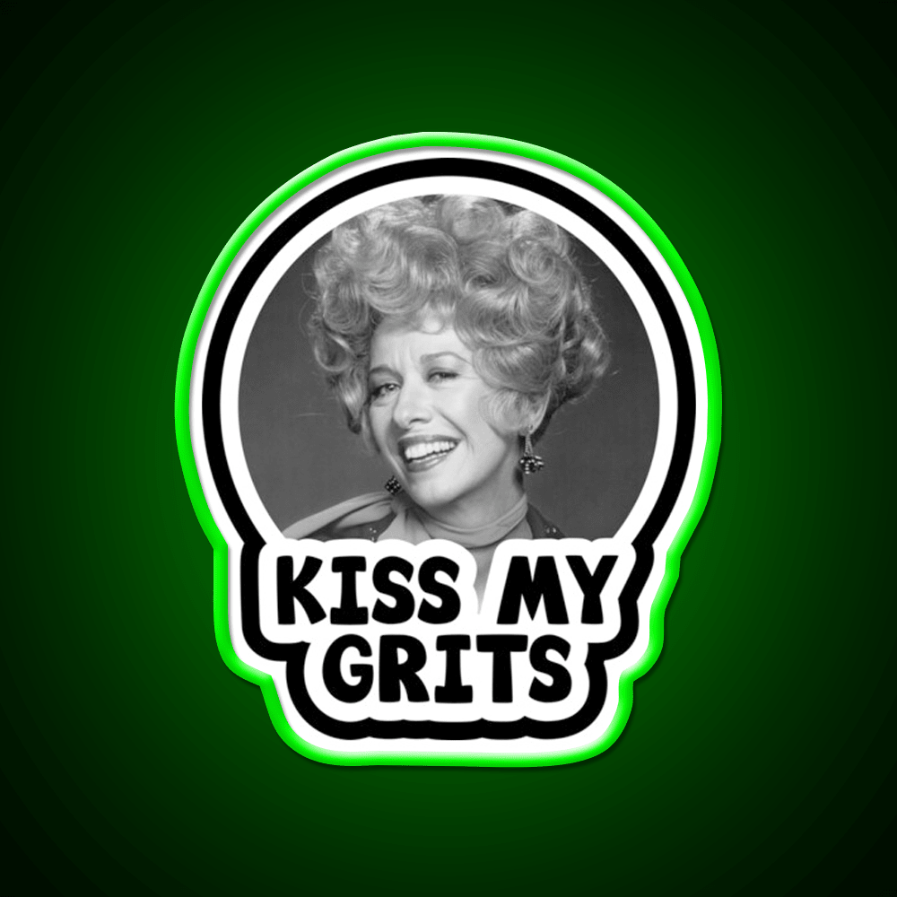 Kiss My Grits Alice Flo Mels Diner Welcome Led Neon Sign Open Sign Rgb Color - Shineneon
