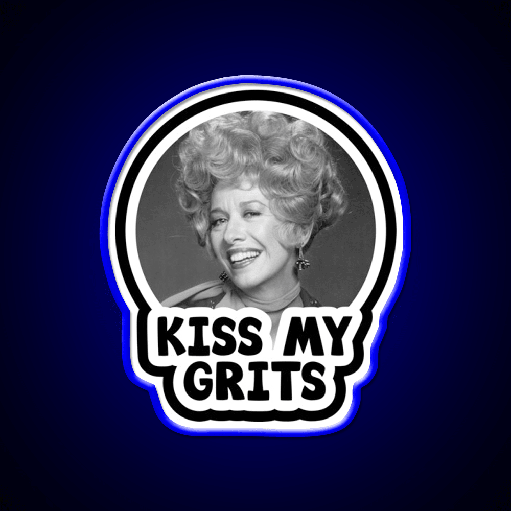 Kiss My Grits Alice Flo Mels Diner Welcome Led Neon Sign Open Sign Rgb Color - Shineneon
