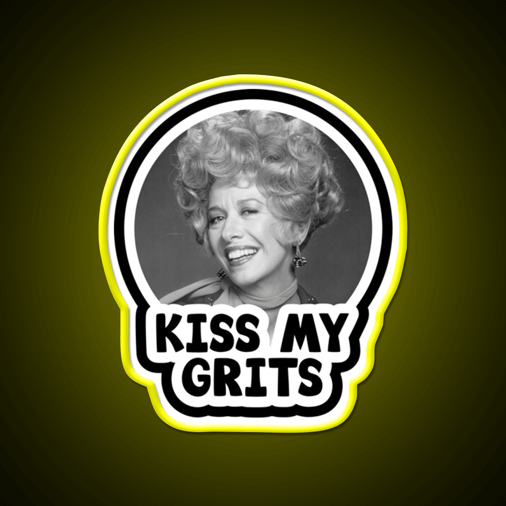 Kiss My Grits Alice Flo Mels Diner Welcome Led Neon Sign Open Sign Rgb Color - Shineneon