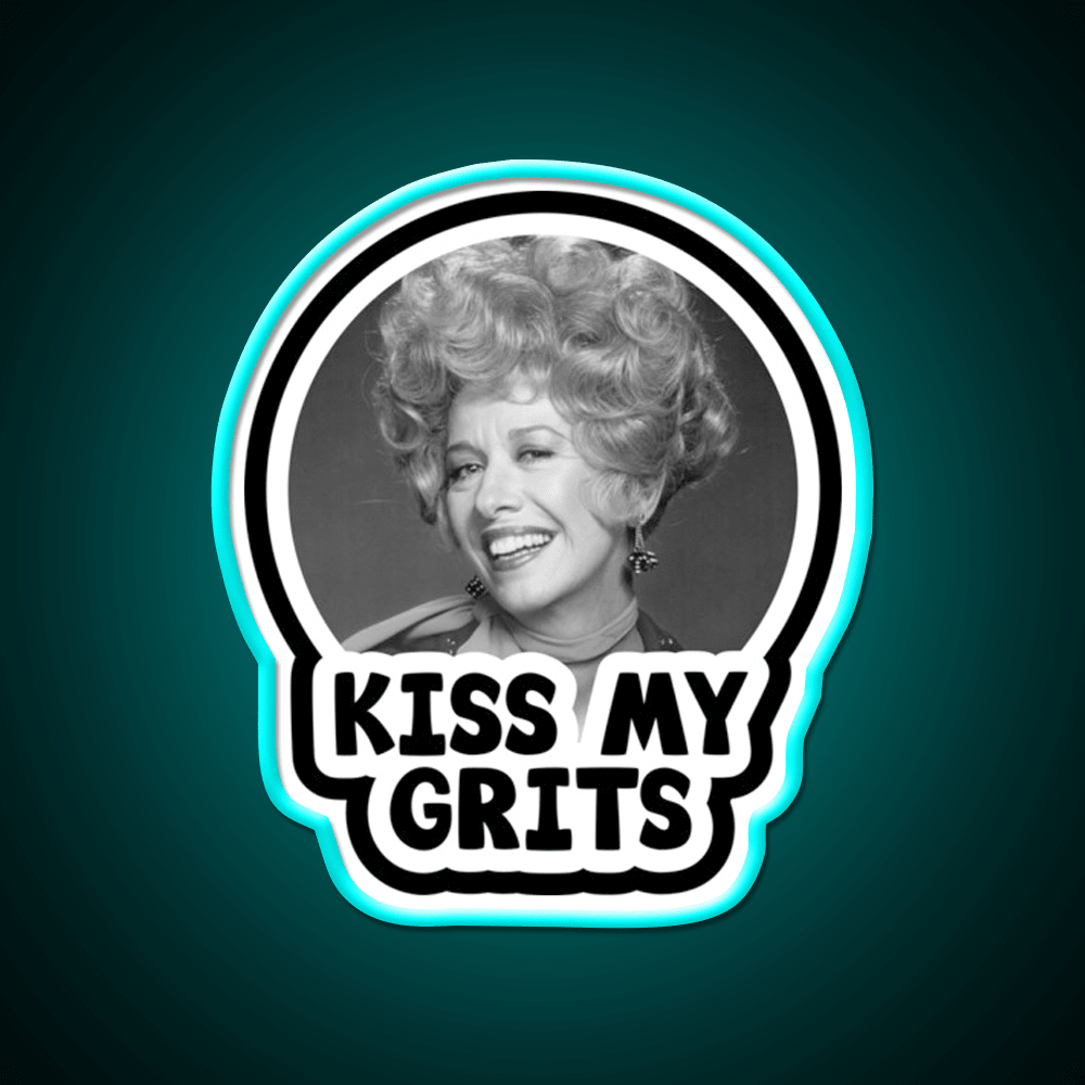 Kiss My Grits Alice Flo Mels Diner Welcome Led Neon Sign Open Sign Rgb Color - Shineneon