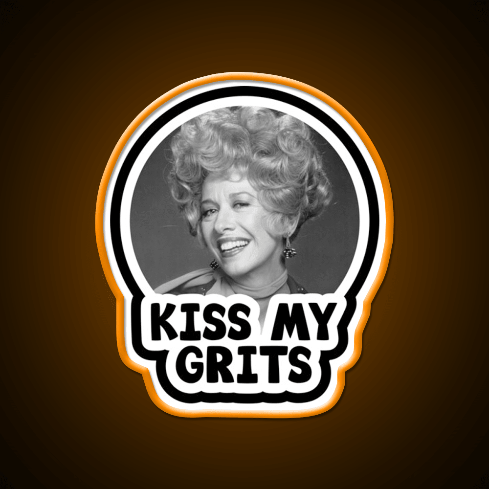 Kiss My Grits Alice Flo Mels Diner Welcome Led Neon Sign Open Sign Rgb Color - Shineneon