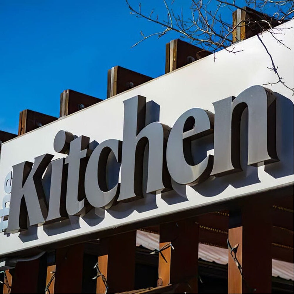 Kitchen 3D Backlit Channel Letters Led Light Sign