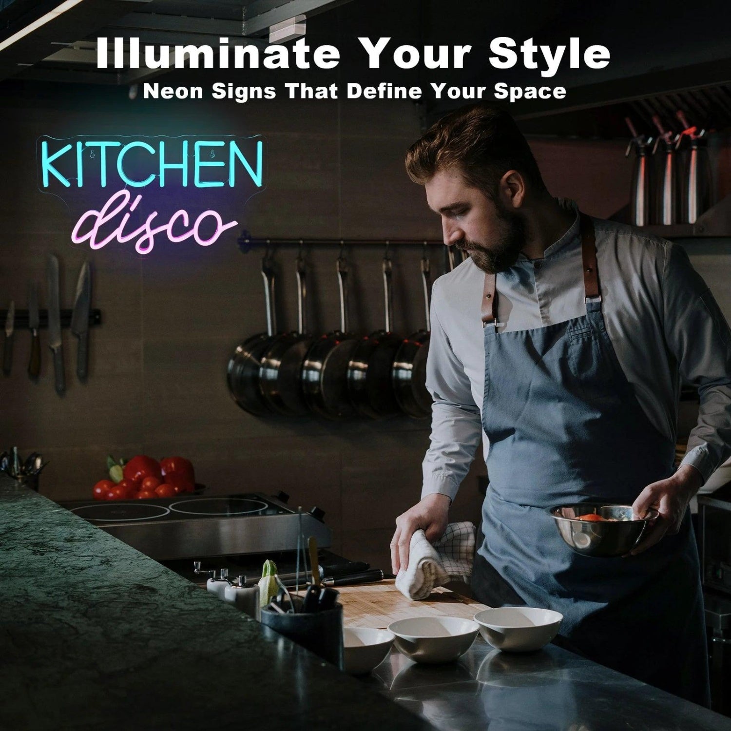 Kitchen Disco Dual-Color Led Neon Sign For Home Kitchen Decor | Shineneon
