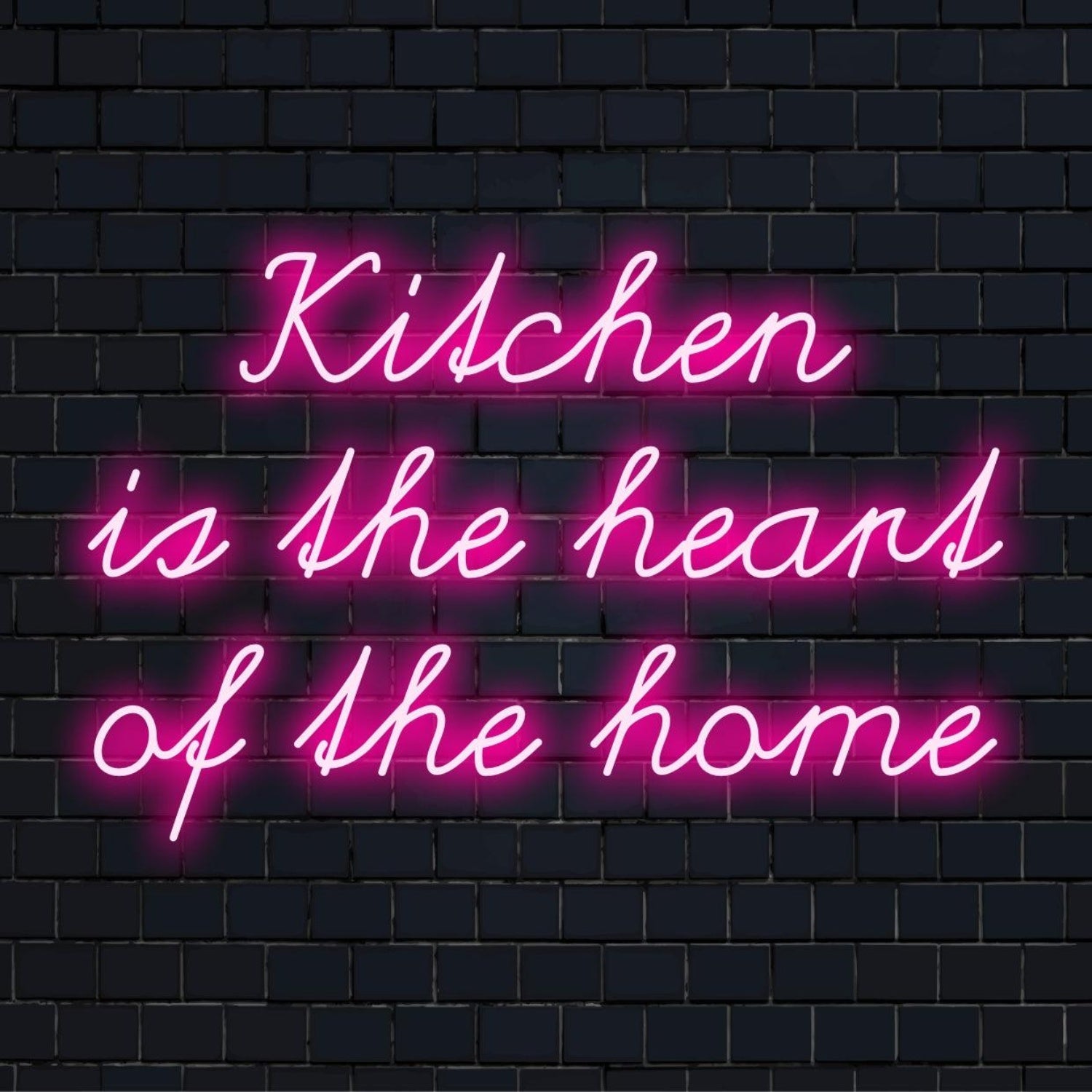 Kitchen Is The Heart Of The Home Led Neon Sign With Pink Glow For Kitchen Decor 1 | Shineneon