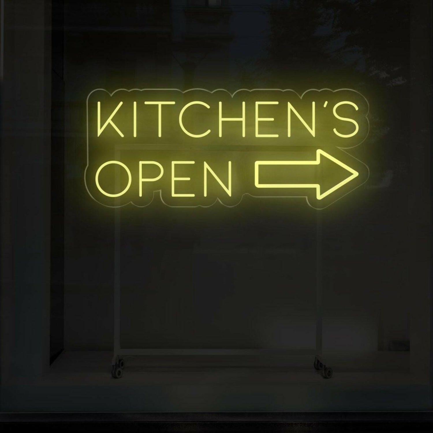 Kitchens Open Led Neon Sign With Arrow Design Modern Restaurant Cafe Decor | Shineneon