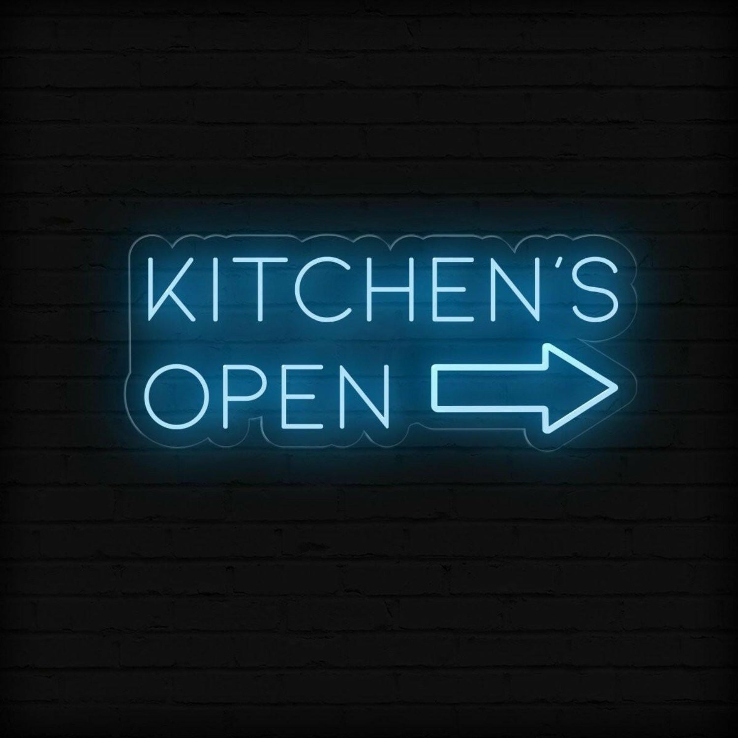 Kitchens Open Led Neon Sign With Arrow Design Modern Restaurant Cafe Decor | Shineneon