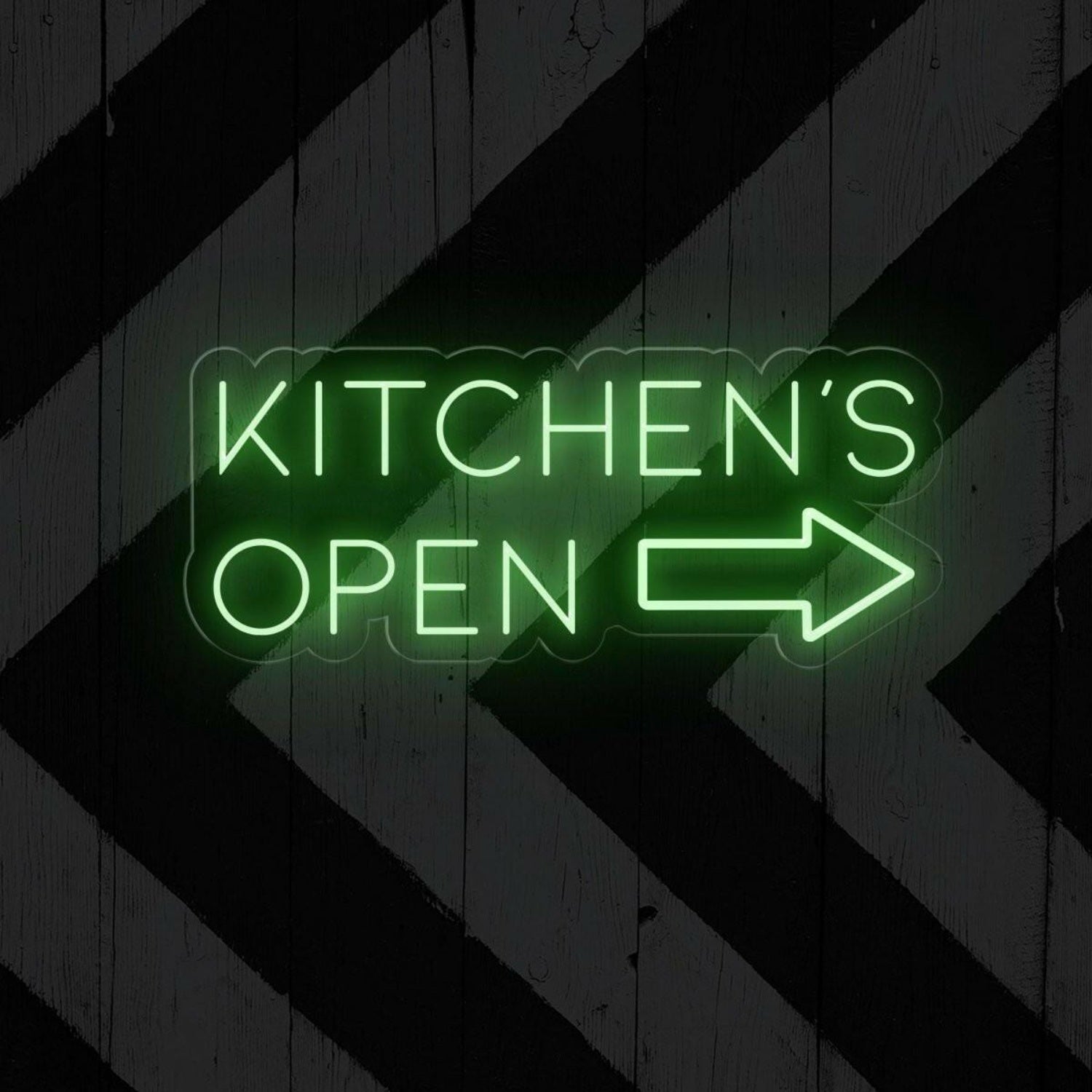 Kitchens Open Led Neon Sign With Arrow Design Modern Restaurant Cafe Decor | Shineneon