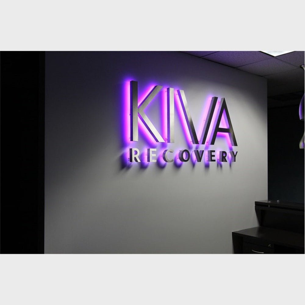 Kiva Recovery 3D Backlit Channel Letters Led Light Sign - Shineneon