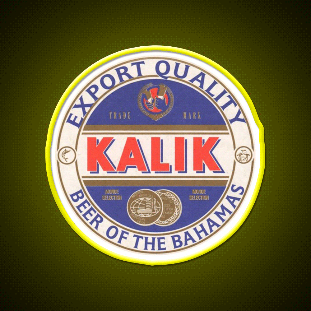 Klaik Beer Of The Bahamas Vintage Beer Bar Decor Led Neon Sign Rgb Color - Custom LED neon sign front view