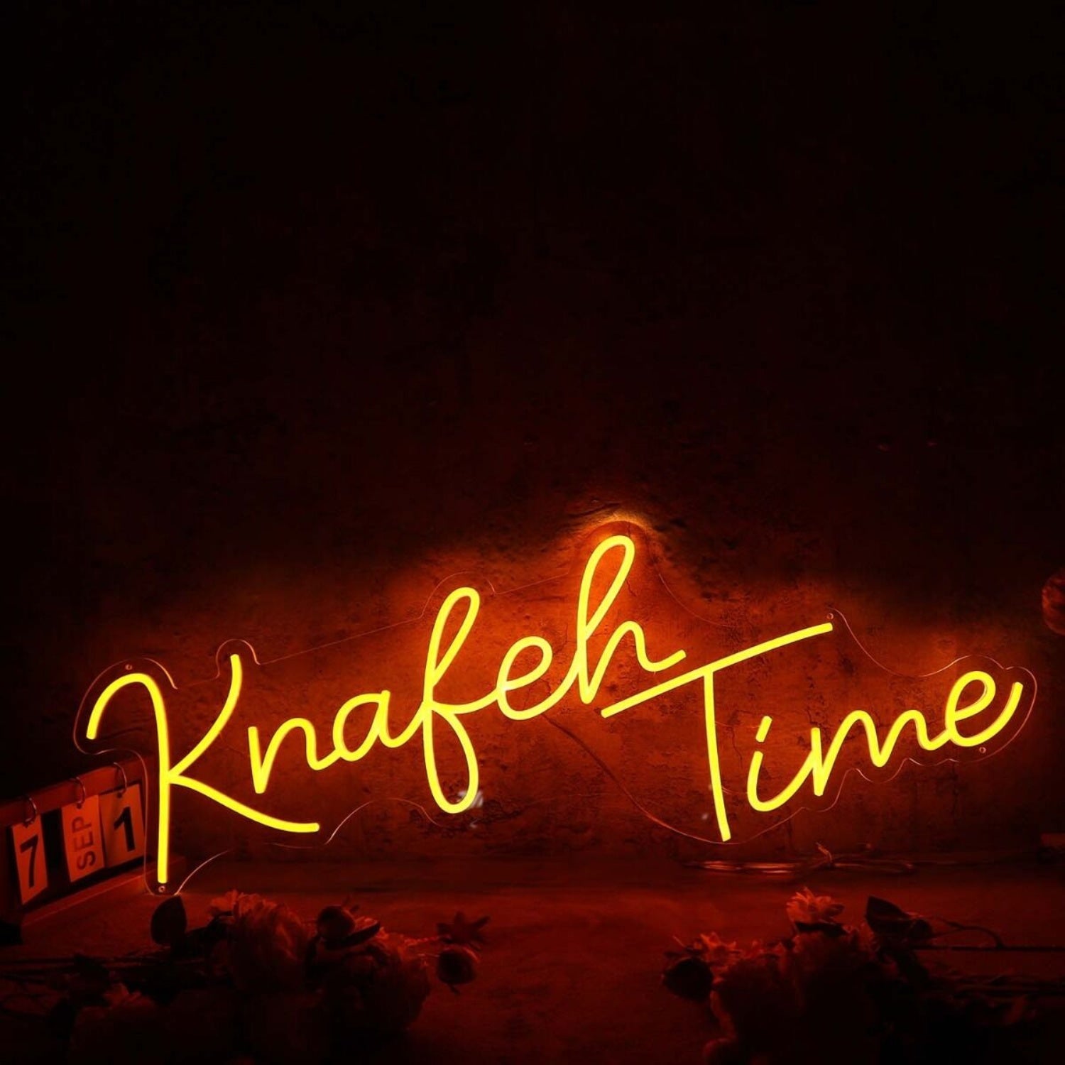 Knaleh Time Orange Led Neon Sign - Shineneon